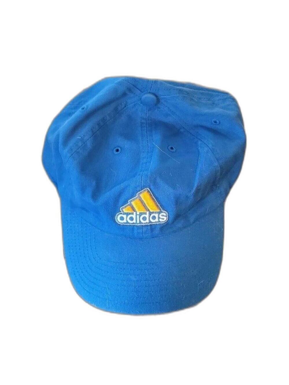 Adidas 3 Stripes Cotton Baseball Cap Blue Adjustable Strap OKC